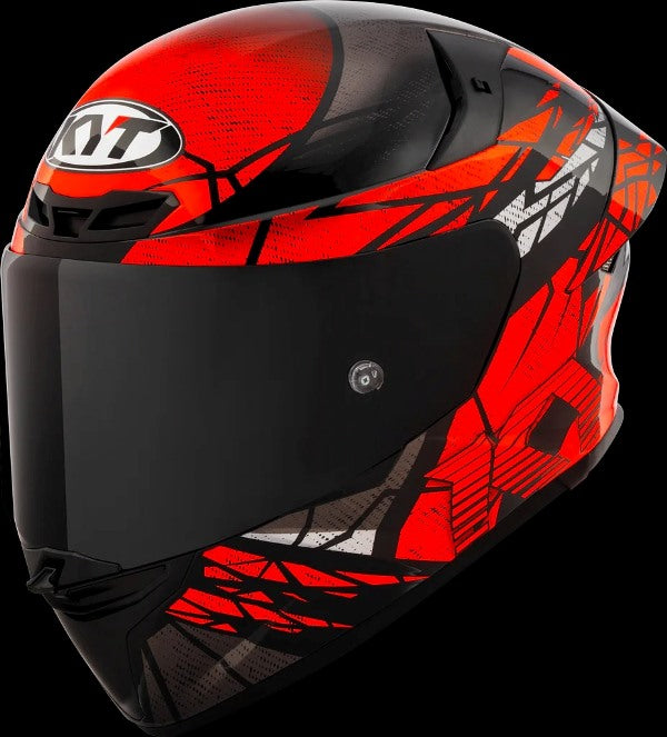 KYT TT Revo Combustion Matt Black-Red Helmet