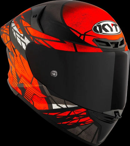 KYT TT Revo Combustion Matt Black-Red Helmet