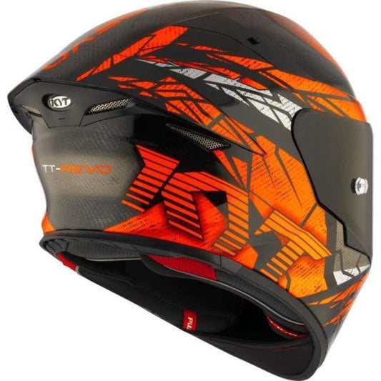 KYT TT-Revo Combustion Orange Full Face Motorcycle Helmet
