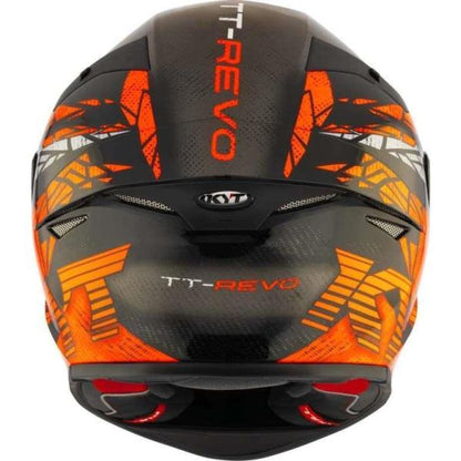 KYT TT-Revo Combustion Orange Full Face Motorcycle Helmet