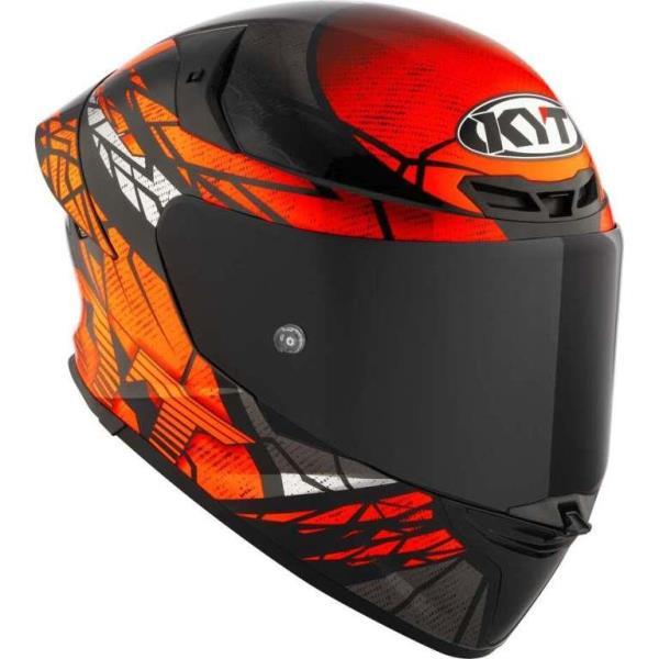 KYT TT-Revo Combustion Orange Full Face Motorcycle Helmet