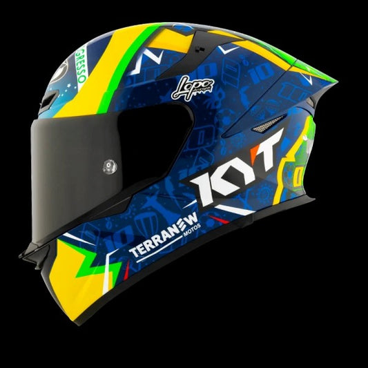 KYT TT Revo Diogo Moreira 2024 Replica Gloss Blue Helmet