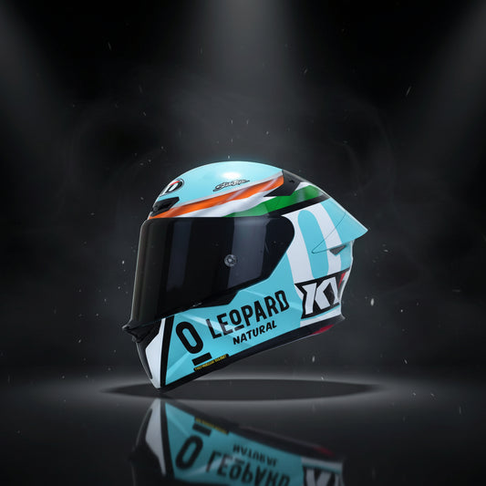 KYT TT Revo Leopard India Edition Gloss Helmet