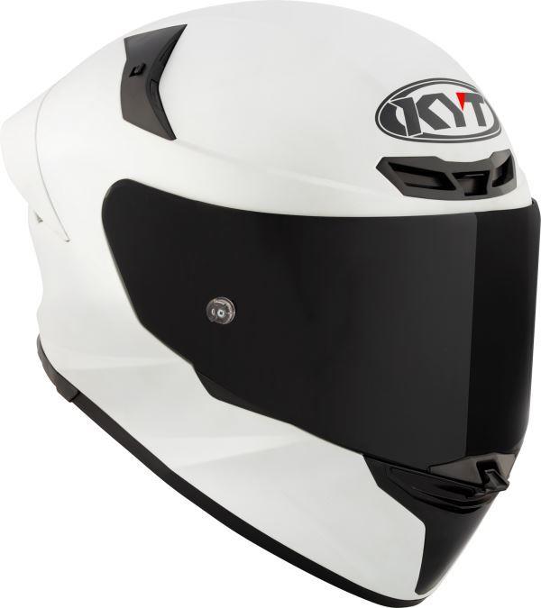 KYT TT Revo Plain Crystal White Matt-Helmet