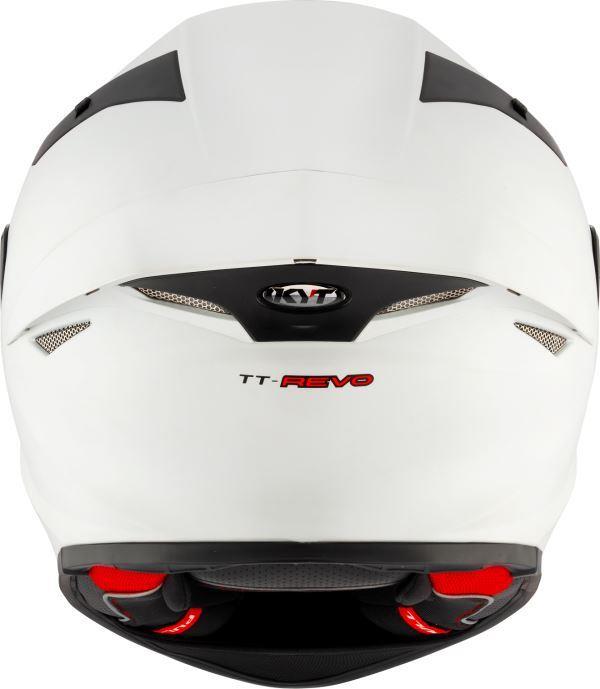 KYT TT Revo Plain Crystal White Matt-Helmet