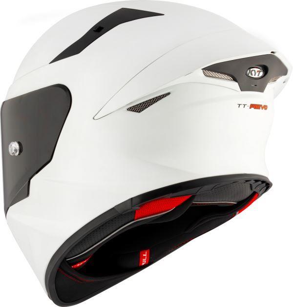 KYT TT Revo Plain Crystal White Matt-Helmet