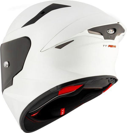 KYT TT Revo Plain Crystal White Matt-Helmet