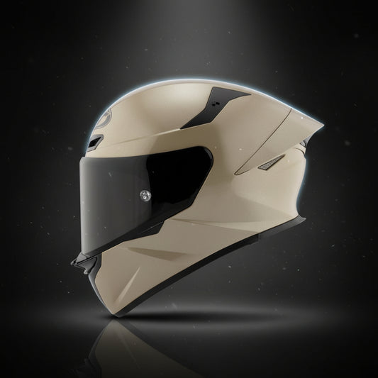 KYT TT-Revo Plain Sand Pearl Glossy Helmet