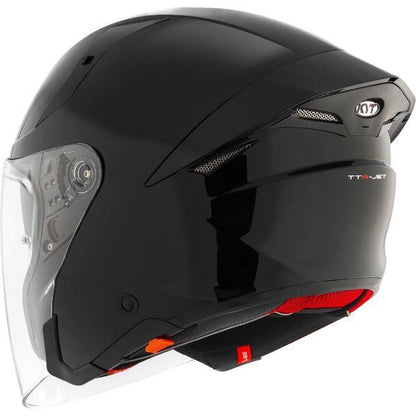 KYT TTR-JET Plain Black - Helmet