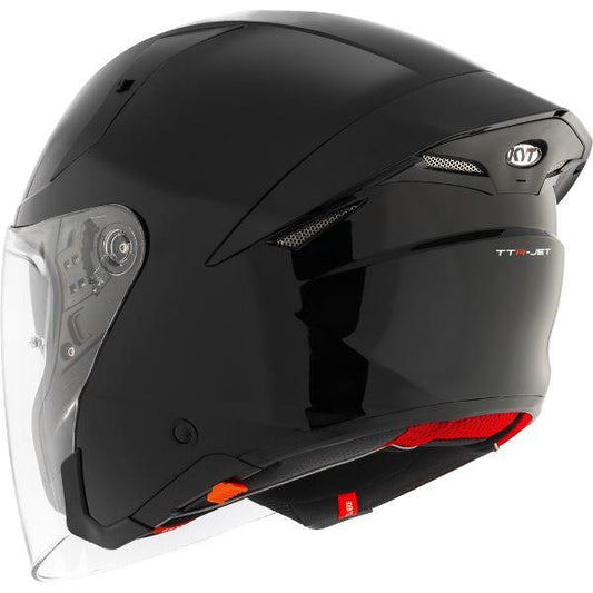 KYT TTR-JET Plain Black - Helmet