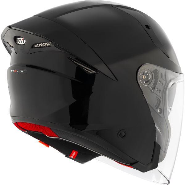 KYT TTR-JET Plain Black - Helmet