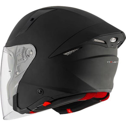 KYT TTR-JET Plain Ice Matt Black - Helmet