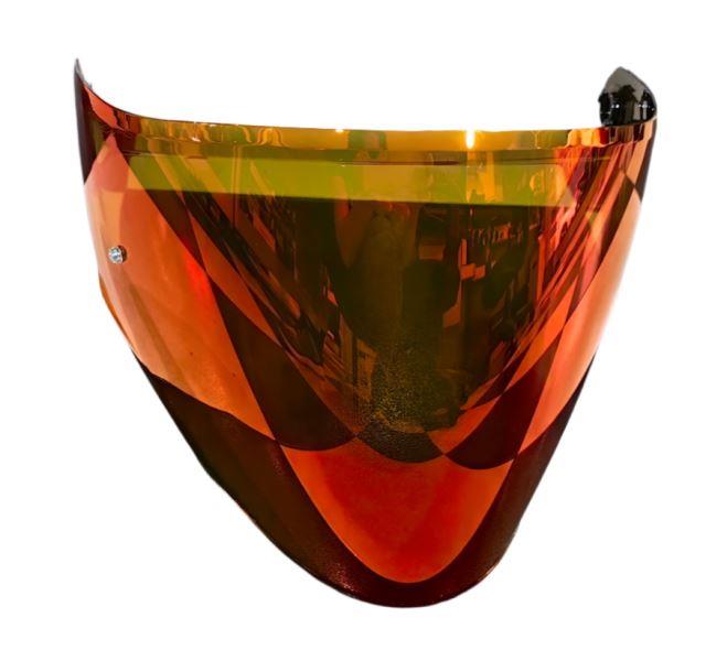 KYT TTR Jet Open Face Helmets Spare Visor - Iridium Red