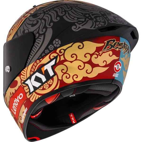 KYT KX1 RACE GP Bastianini Indonesia Replica 2023 with Sponsor Matt Helmet