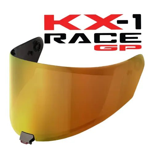 KYT KX1 Race GP Helmet Visor - Iridium Gold