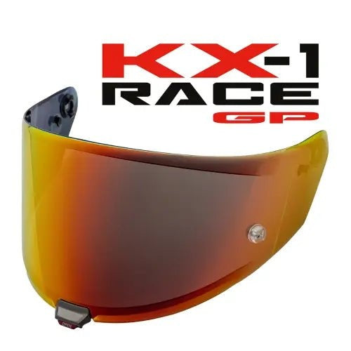KYT KX1 Race GP Helmet Visor - Iridium Red