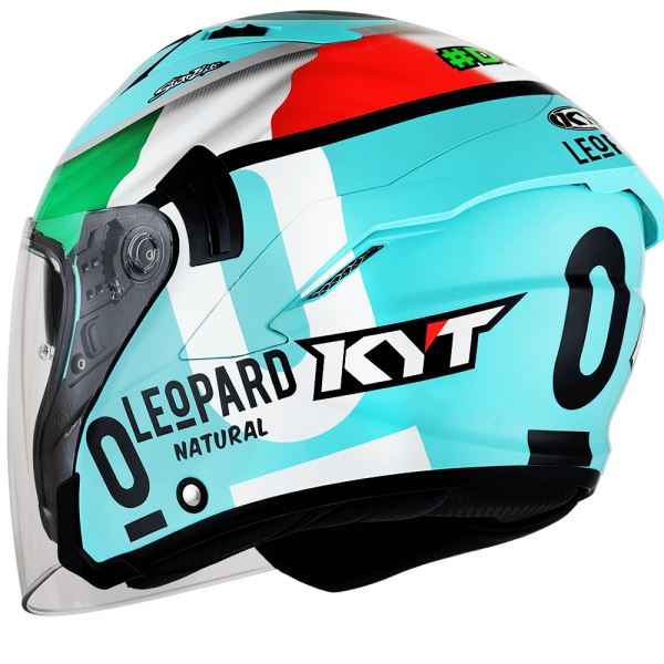 KYT NFJ Dennis Foggia Leopard Gloss Helmet