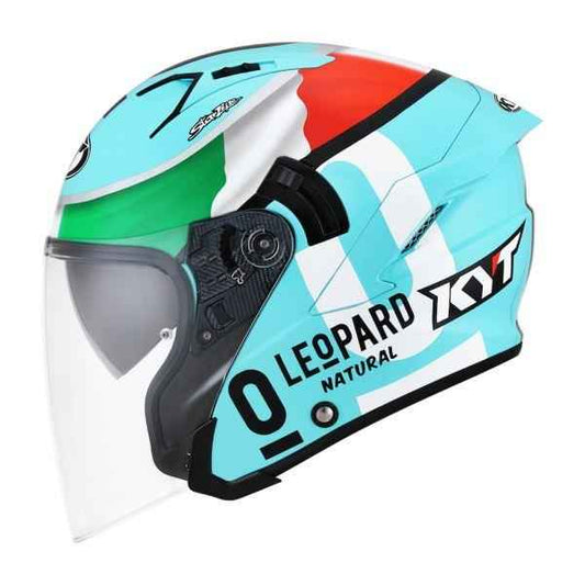 KYT NFJ Dennis Foggia Leopard Gloss Helmet