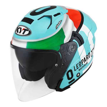 KYT NFJ Dennis Foggia Leopard Gloss Helmet
