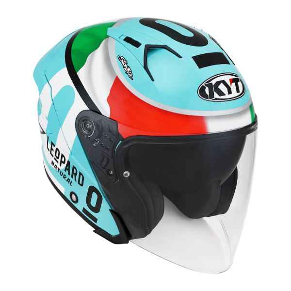 KYT NFJ Dennis Foggia Leopard Gloss Helmet