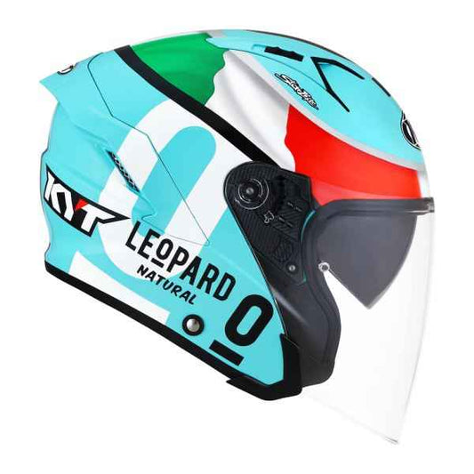 KYT NFJ Dennis Foggia Leopard Gloss Helmet