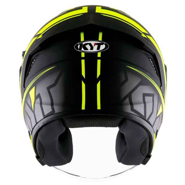 KYT NFJ Motion Matt Black Fluro Yellow Helmet