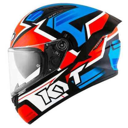 KYT NFR Artwork Red Blue Gloss Helmet