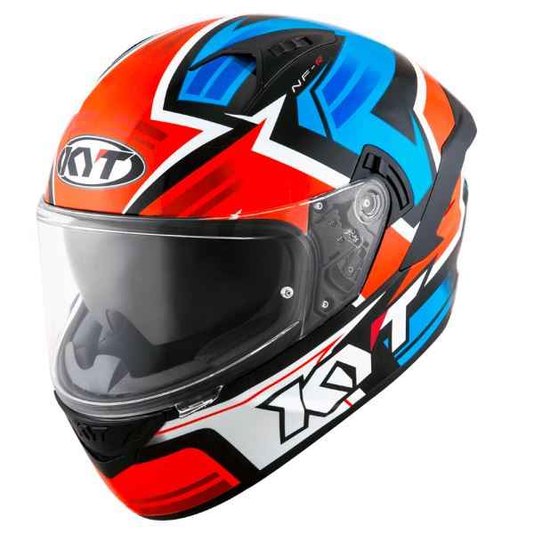 KYT NFR Artwork Red Blue Gloss Helmet