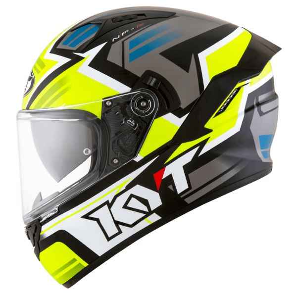 KYT NFR Artwork Yellow Grey Gloss Helmet