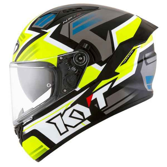 KYT NFR Artwork Yellow Grey Gloss Helmet
