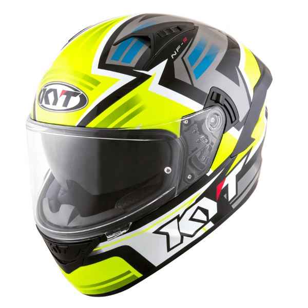 KYT NFR Artwork Yellow Grey Gloss Helmet
