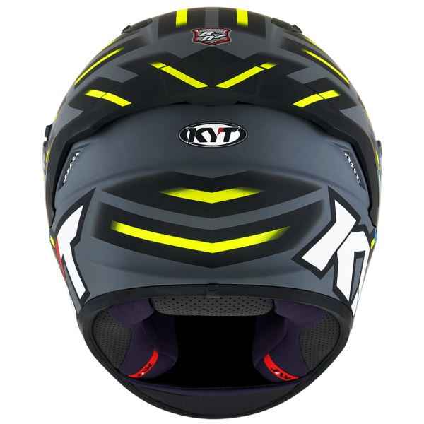 KYT NFR Flaming Matt Grey Blue Helmet