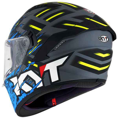 KYT NFR Flaming Matt Grey Blue Helmet