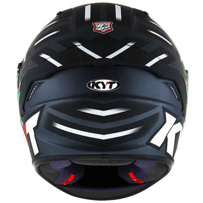 KYT NFR Flaming Matt Grey Green Helmet