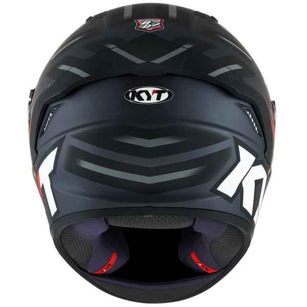 KYT NFR Flaming Matt Grey Red Helmet