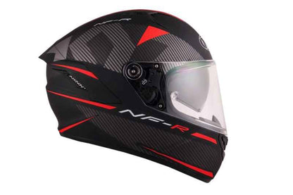 KYT NFR Logos Matt Black Red Helmet