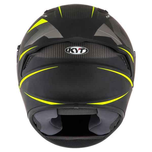 KYT NFR Logos Matt Black Yellow Helmet