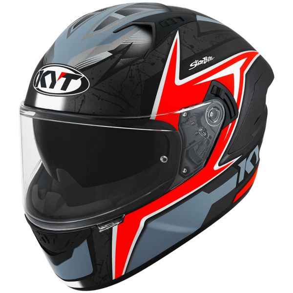 KYT NFR Mindset Matt Anthracite Red Helmet