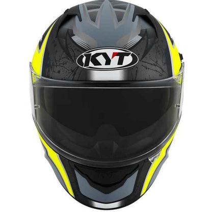 KYT NFR Mindset Matt Anthracite Yellow Helmet