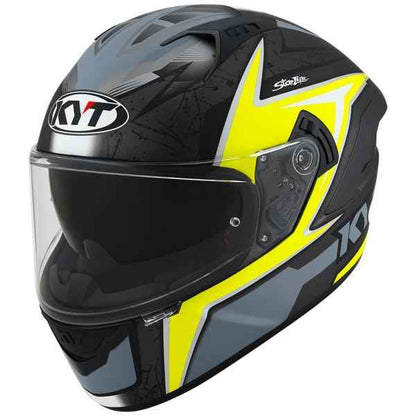 KYT NFR Mindset Matt Anthracite Yellow Helmet