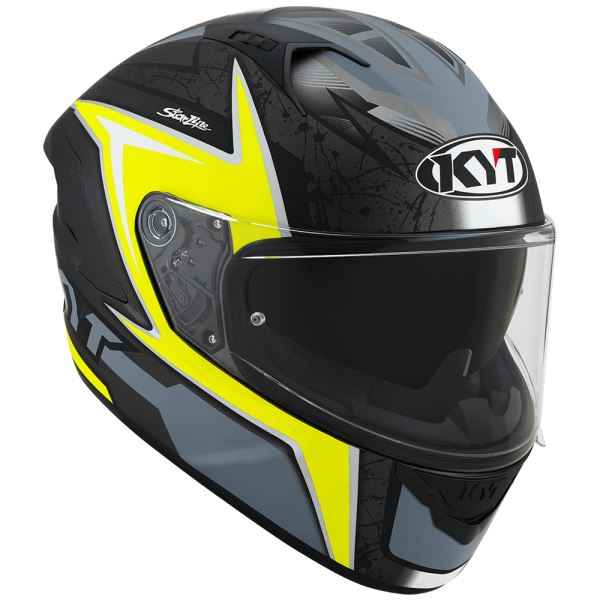 KYT NFR Mindset Matt Anthracite Yellow Helmet