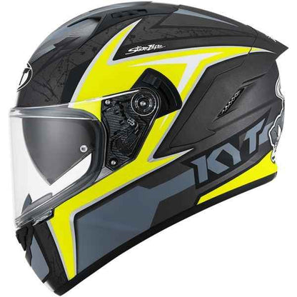 KYT NFR Mindset Matt Anthracite Yellow Helmet