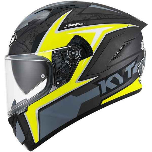 KYT NFR Mindset Matt Anthracite Yellow Helmet