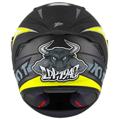KYT NFR Mindset Matt Anthracite Yellow Helmet