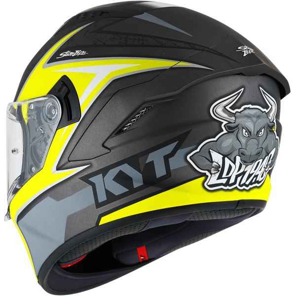 KYT NFR Mindset Matt Anthracite Yellow Helmet