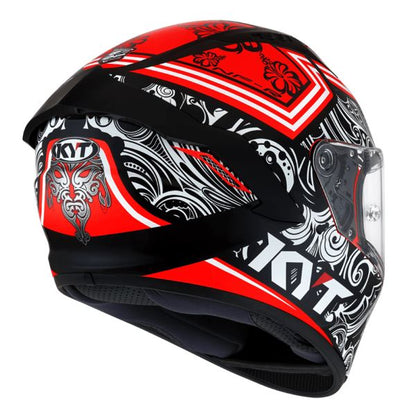 KYT NFR Steel Flower Red Gloss Helmet