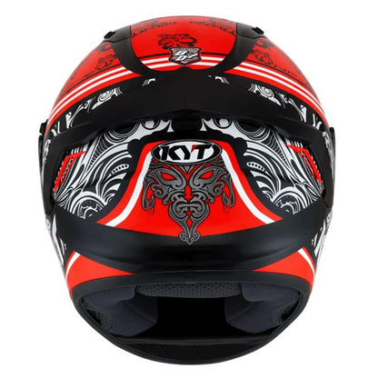 KYT NFR Steel Flower Red Gloss Helmet