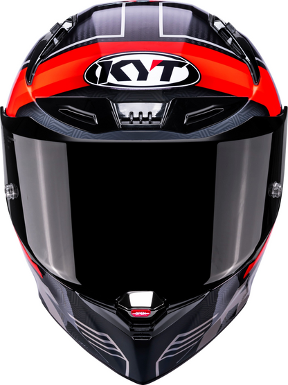 KYT R1R Carbon Accelerator Gloss Black Red - Helmet