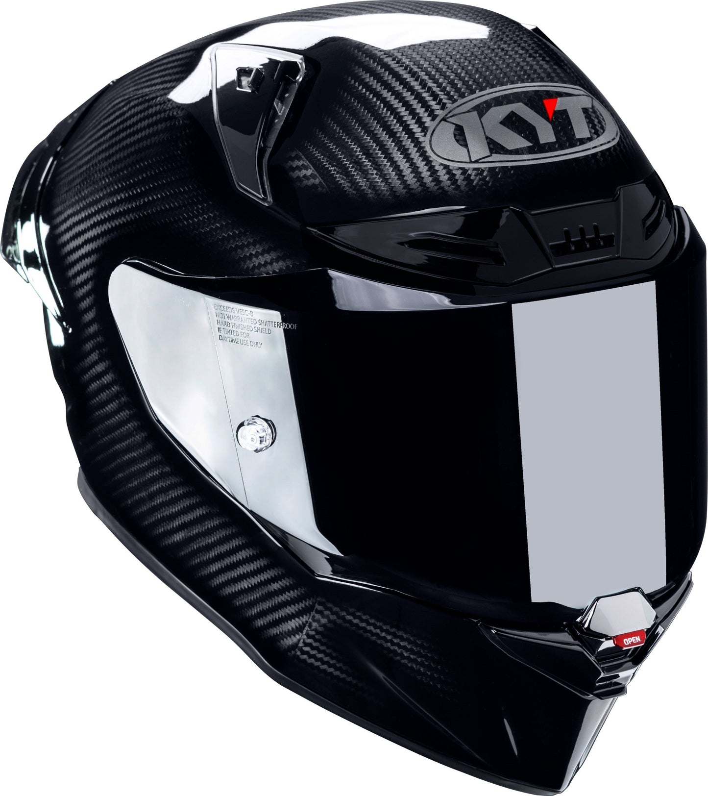 KYT R1R Carbon Solid Gloss Black - Helmet