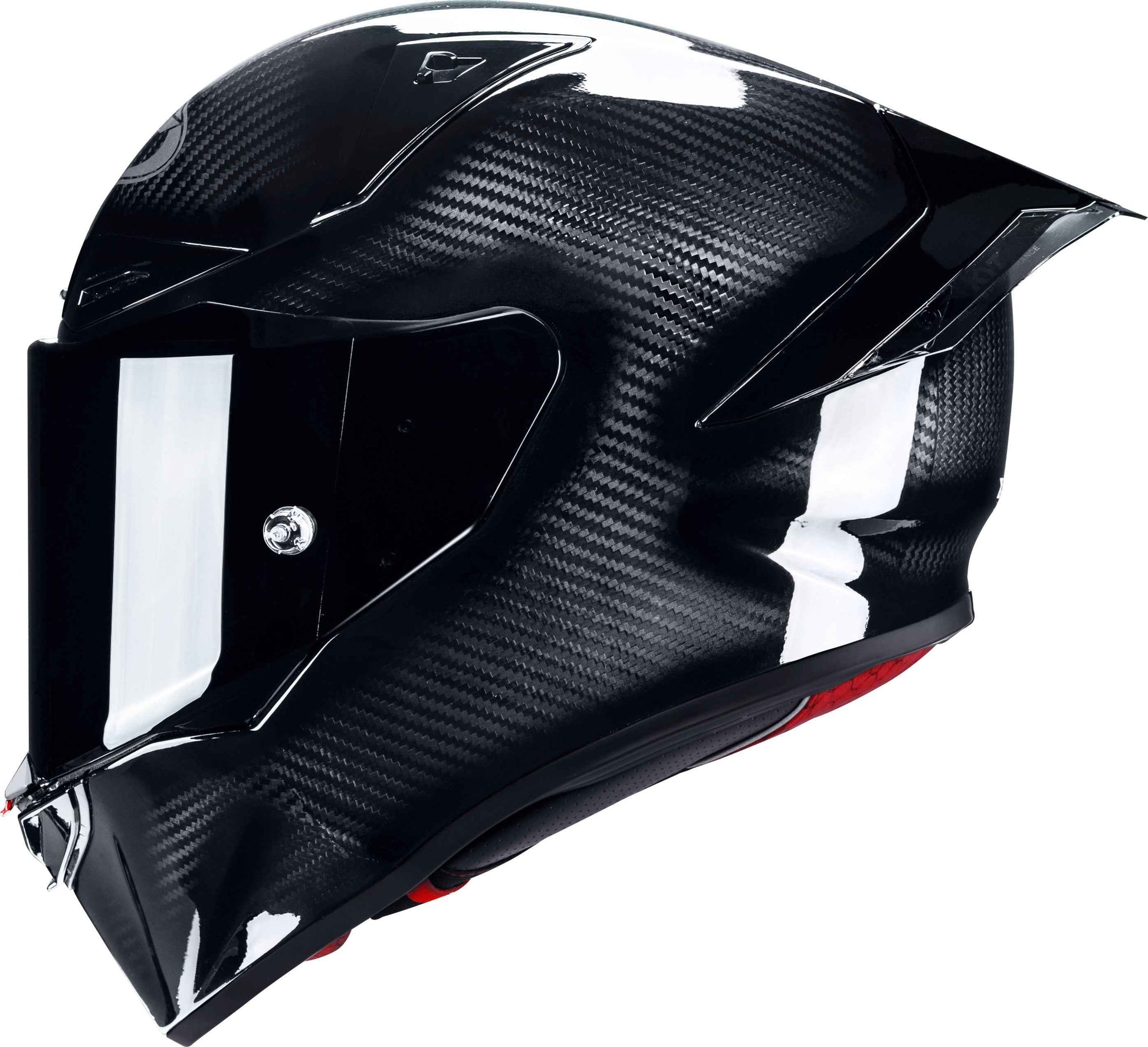 KYT R1R Carbon Solid Gloss Black - Helmet